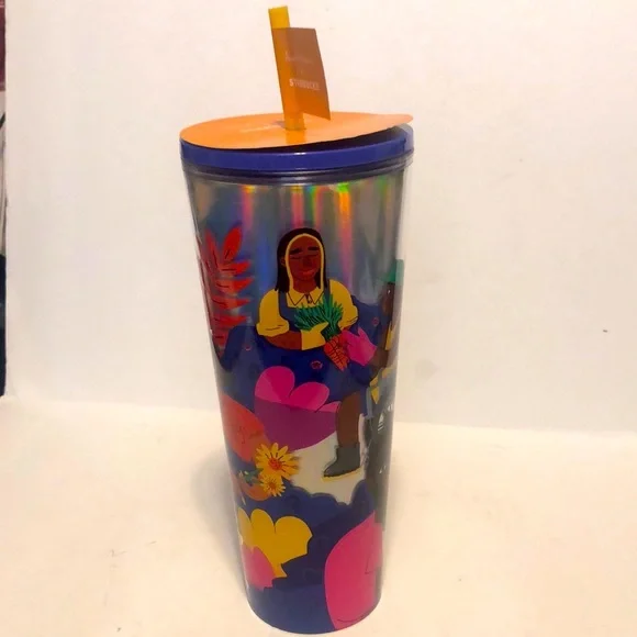 New Starbucks + Ananya Rao-Middleton 2024 Collab 24 OZ. Holographic Tumbler - Picture 2 of 8